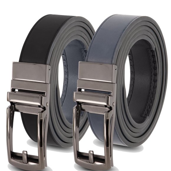 Reversible Ratchet Belts For Men-Genuine Leather-One Size-2 Colors, 1 Belt (1PK) - Picture 6 of 16
